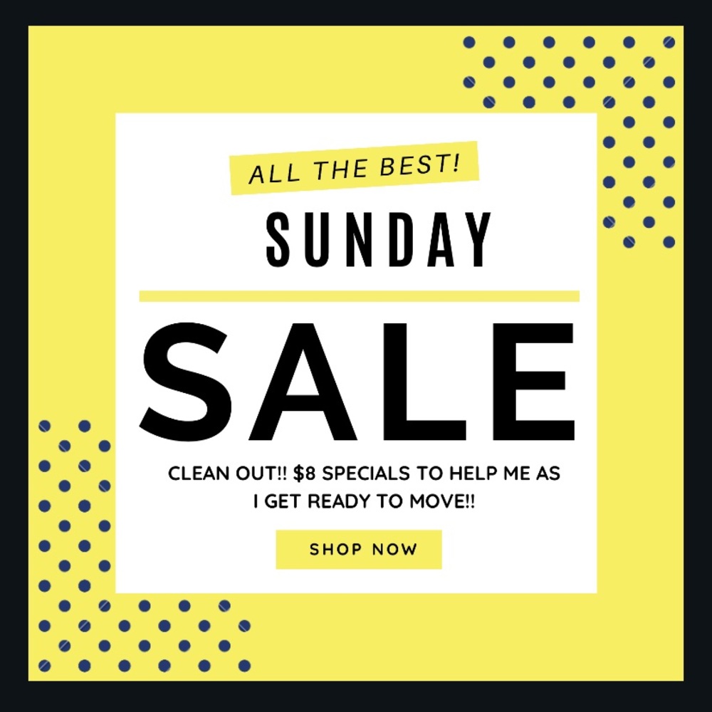 SUNDAY FUNDAY!! $8 clean out !! All closets !